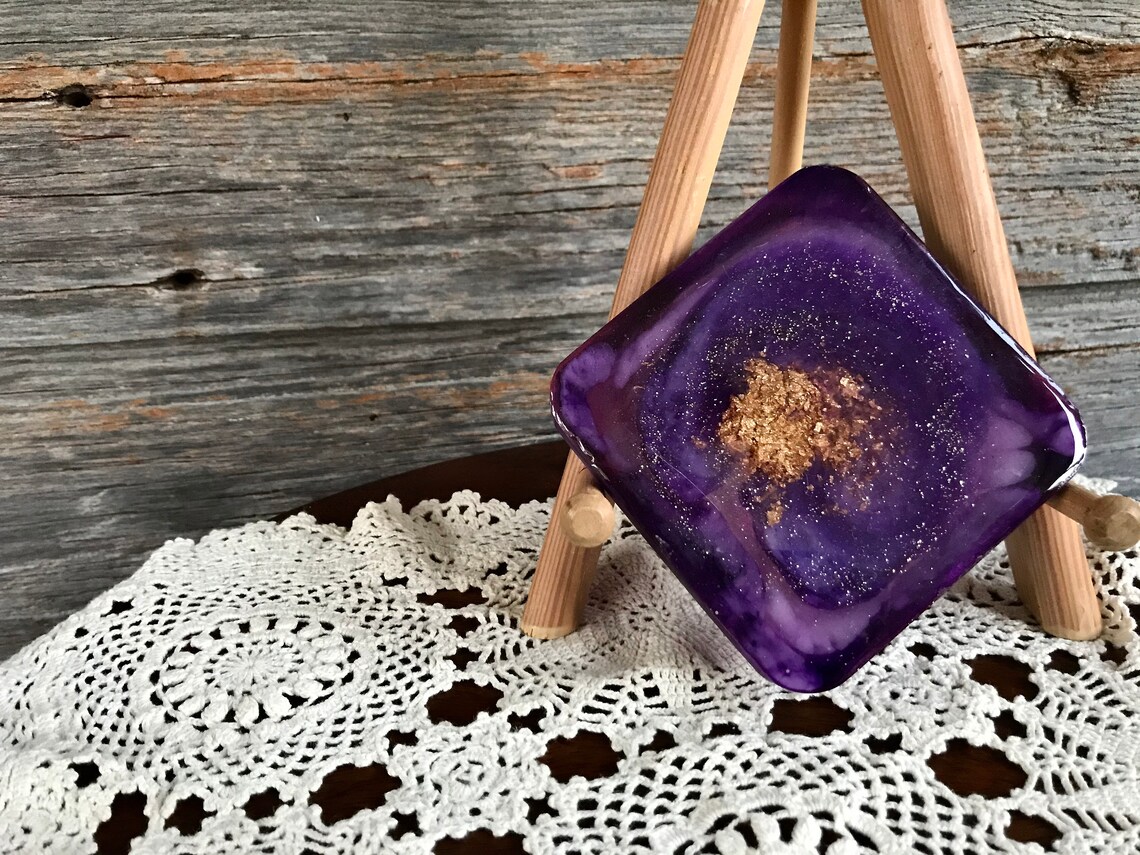 Epoxy Resin Coaster Set of 4 Unique Handmade Coasters Etsy