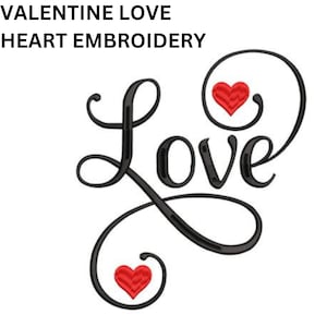 Love Heart embroidery design - Mini heart machine embroidery file -Valentines day - Fill stitch embroidery pattern - heart instant download