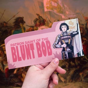 Patron Saint of the Blunt Bob Joan of Arc Bumper Sticker