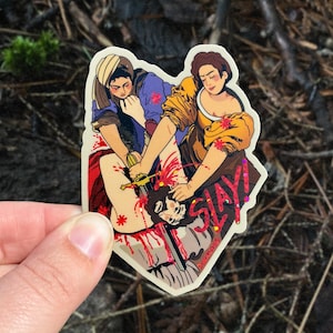 Judith Slaying Holofernes Glitter Sticker inspired by Artemisia Gentileschi