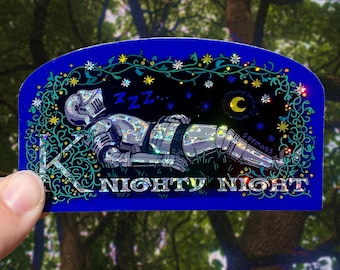 Pegatina con purpurina de Knighty Night
