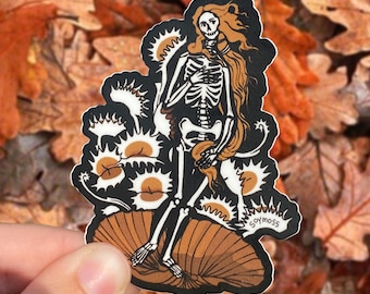 Skeleton Birth of Venus (Flytrap!) Sticker