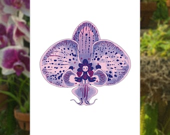 Orchid Angel Art Print