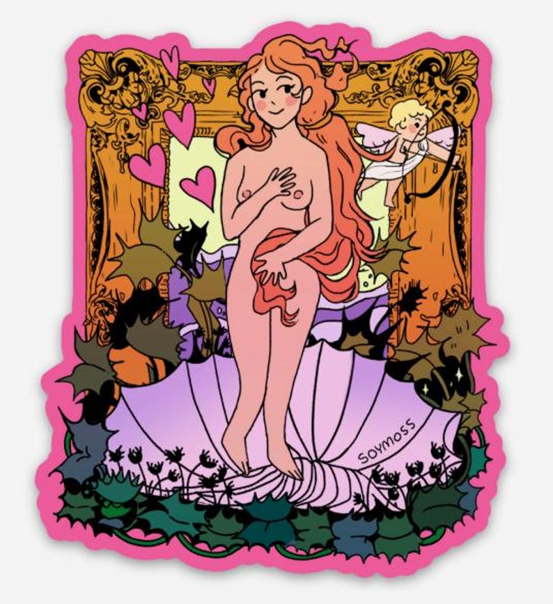 Birth of Venus (Flytrap!) Sticker & Print Sticker