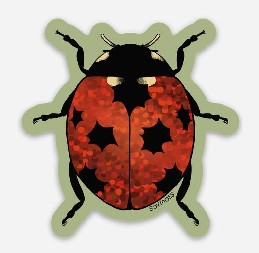 Lady Bug Glitter Sticker - Etsy
