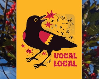 Vocal Local Red-winged Blackbird Art Print