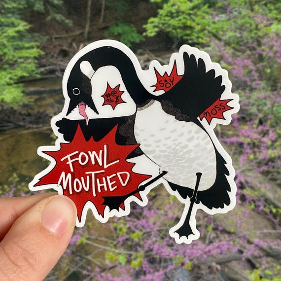 Fowl Mouthed Canadian Goose Sticker