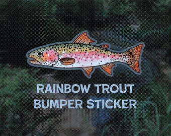 Pegatina para parachoques de trucha arcoíris