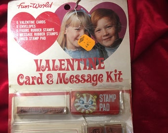 Rare Vintage 60s Valentine Card and Message Kit