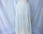 Late 60 s 70 s White Maxi Skirt w Accordion Pleats by Beverly Paige Garfunkel s Washington DC