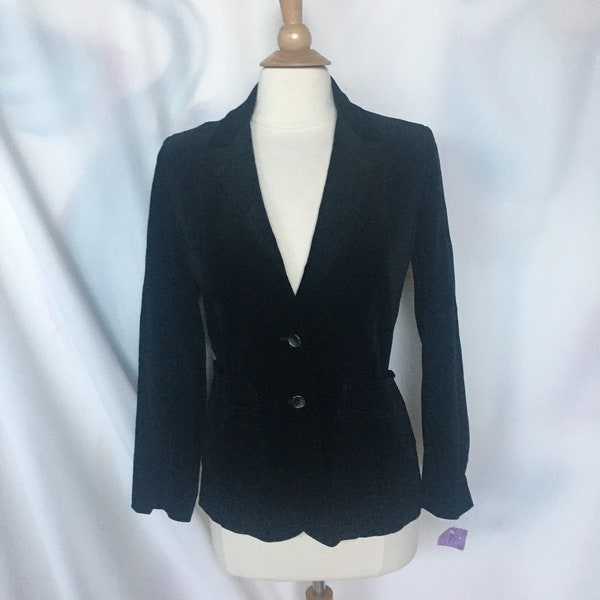 Vintage 80s Black Velvet Blazer