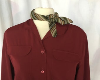 Vintage 90’s Burgundy Blouse by Worthington Essentials