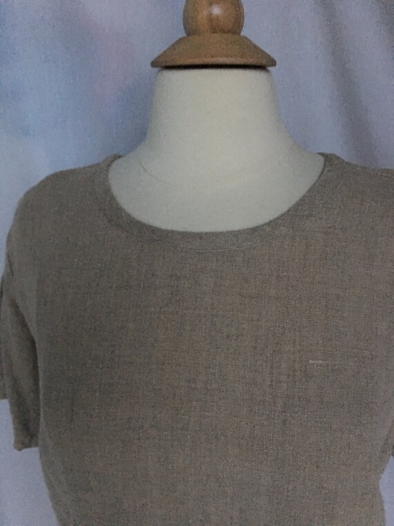 Vintage 90’s Light Beige Linen Top by “FLAX” - image 4