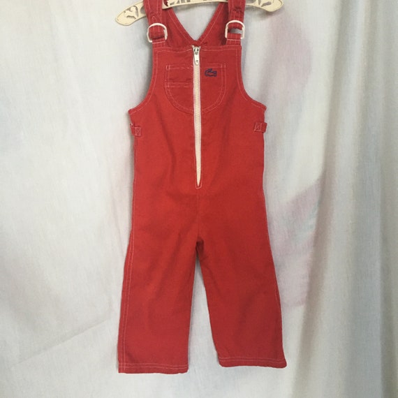 Vintage Late 70s/ 80s IZOD LACOSTE Toddlers Red O… - image 1