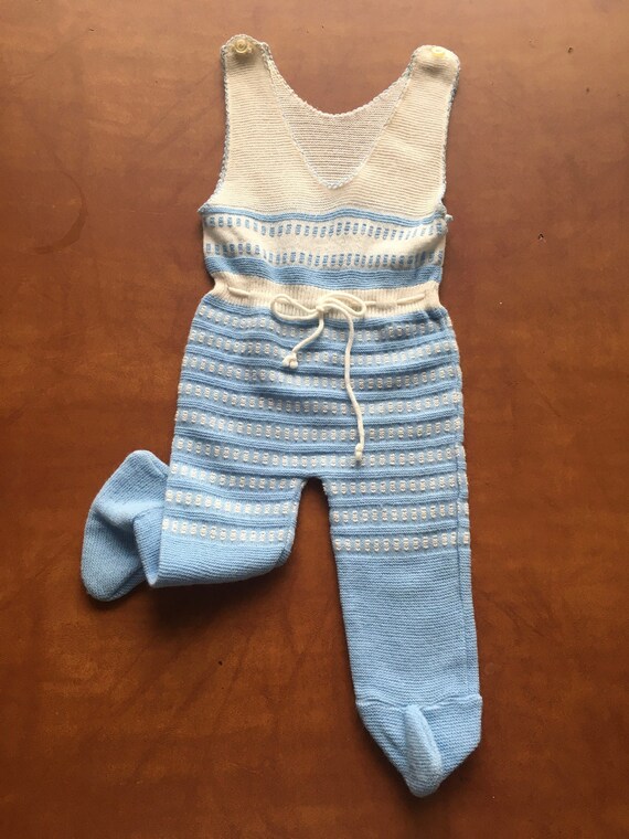 vintage blue knitted baby Gem