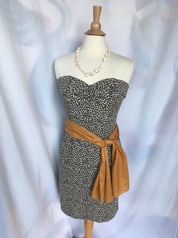 Vintage 90's Leopard Print Knit Dress