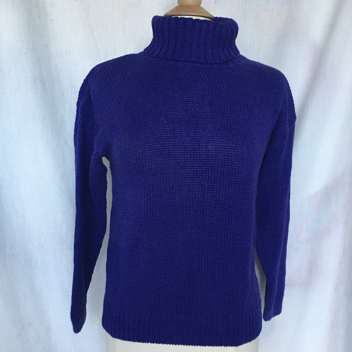 Vintage 90s Purple Turtleneck Sweater by rosanna - Etsy