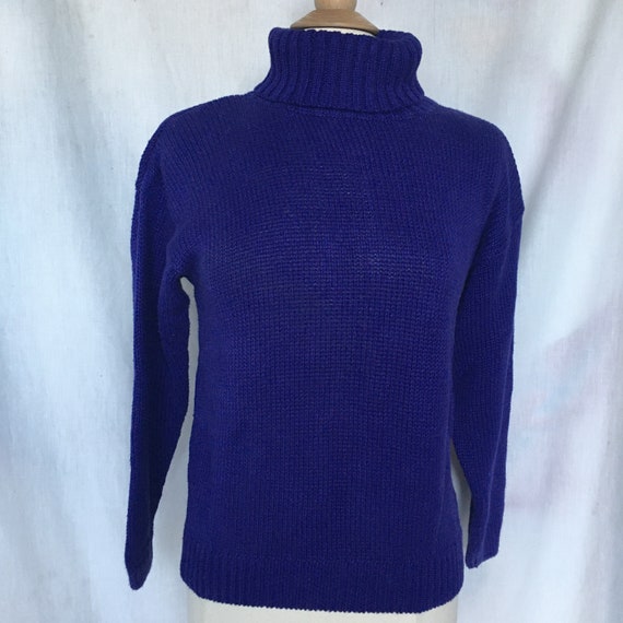Vintage 90s Purple Turtleneck Sweater 