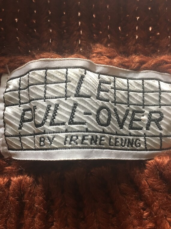 Vintage 80’s Abstract Design Rust Multi-Color Lon… - image 6