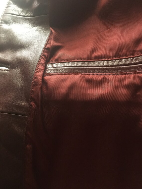 Vintage Etienne Aigner Burgundy/Oxblood Leather F… - image 10