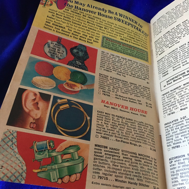 Rare Vintage 1967 Hanover House Summer Catalog Etsy