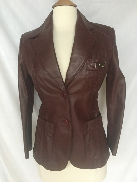 Vintage Etienne Aigner Burgundy/Oxblood Leather F… - image 1