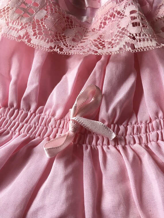 Vintage Little Girls Pink Lace Mexican Fiesta Dre… - image 3