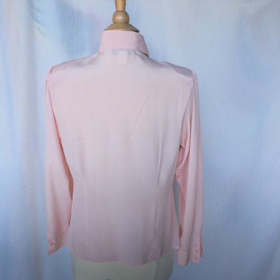 Vintage 80’s/90’s Pale Pink Silky Blouse by “NOTC… - image 5