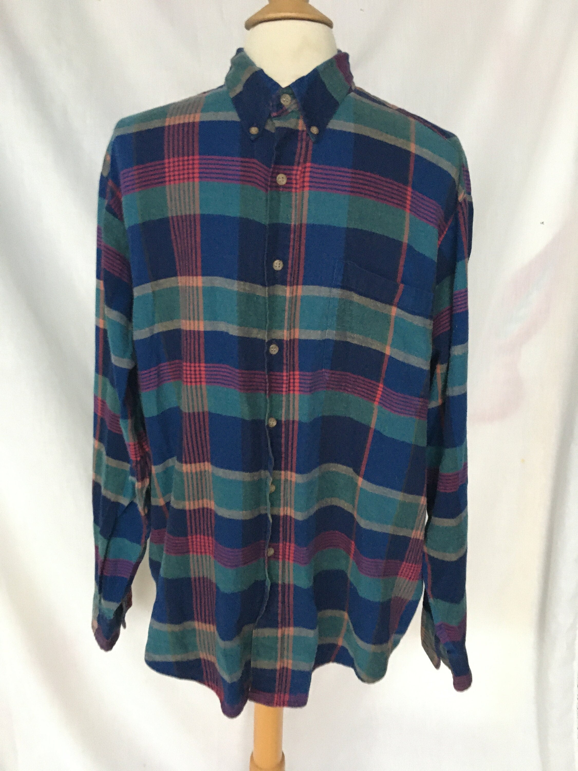 Flannel Turquoise Shirt - Etsy display picture 1