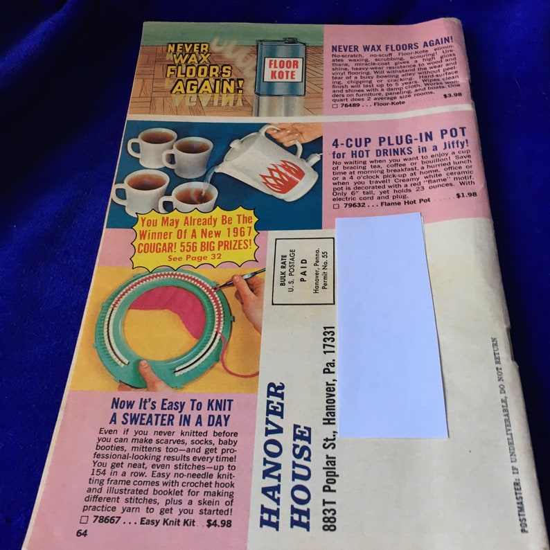 Rare Vintage 1967 Hanover House Summer Catalog Etsy