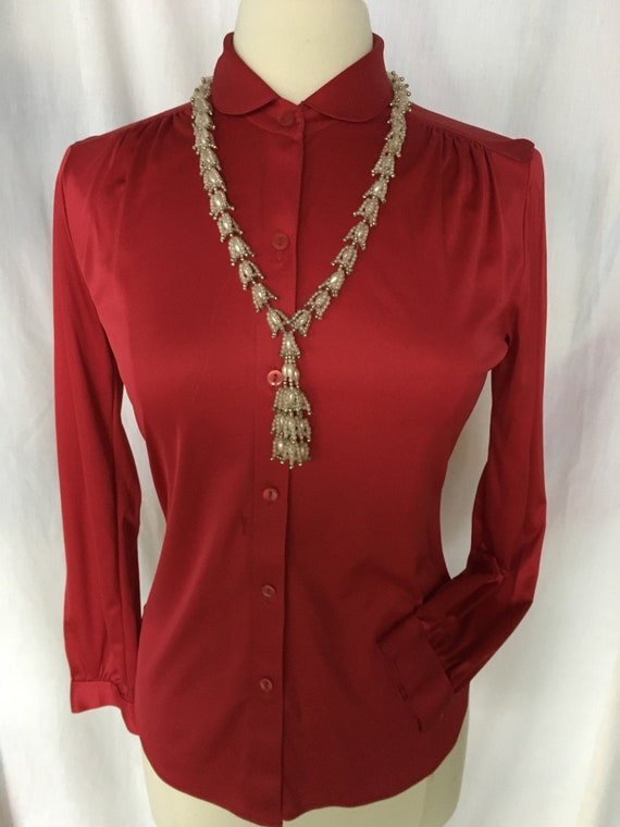 Vintage 70’s Red Blouse by Joren San Francisco