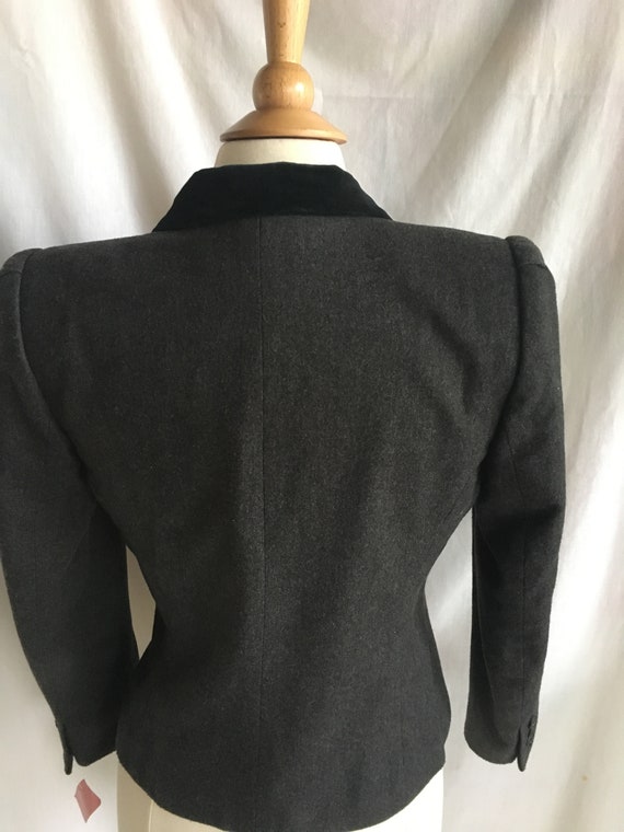 Vintage 80’s Sasson Double Breasted Gray Wool Ble… - image 3