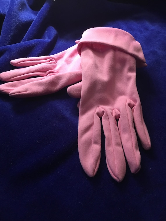 1950s vintage pink gloves - Gem