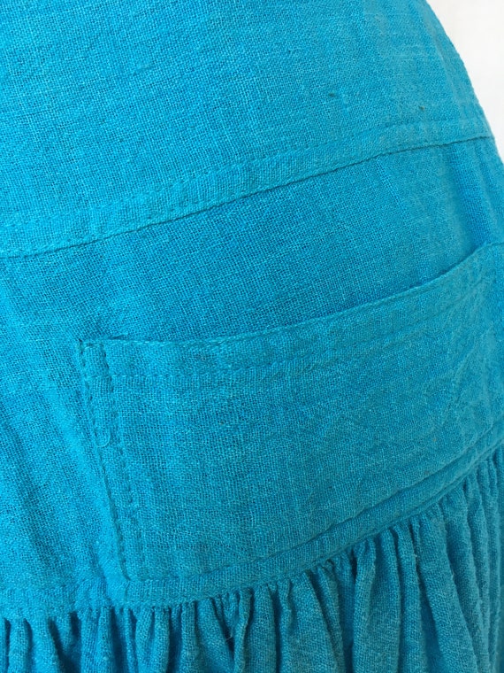 Vintage 80’s/90’s Baby Blue Gauzy Midi Skirt - image 10