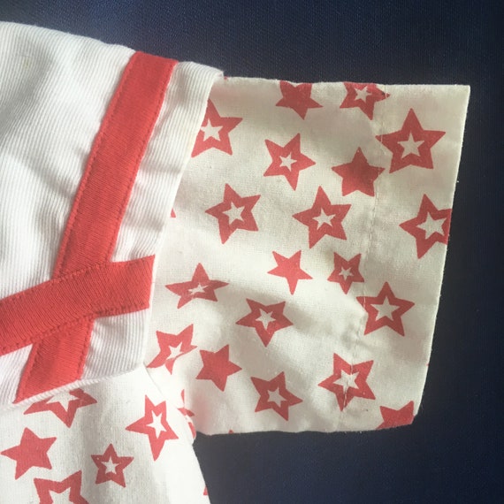 Vintage 90s Toddlers White and Red Nautical Star … - image 4