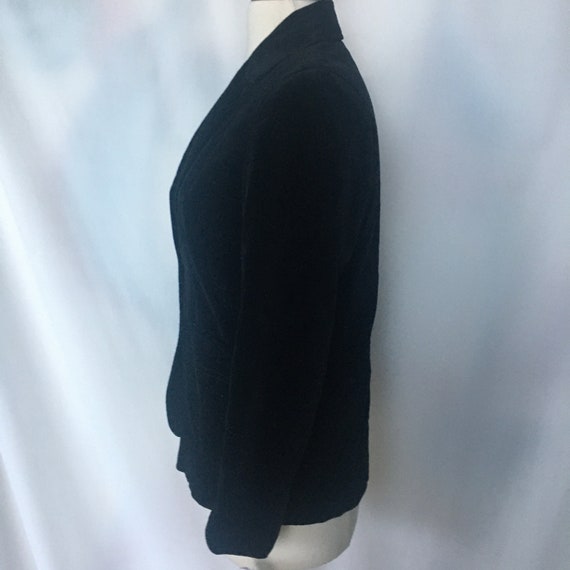 Vintage 80s Black Velvet Blazer - image 3