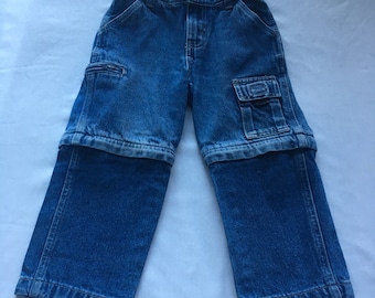 Vintage Y2k Arizona Denim Blue Jeans w/ Convertible Zip Off Legs