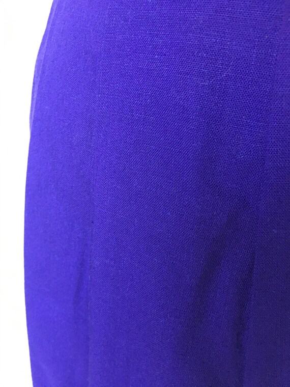 Vintage 90’s Casual Corner Purple Linen Pleated S… - image 5