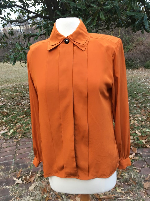 Vintage 90’s Anne Klein Gold Blouse - image 1