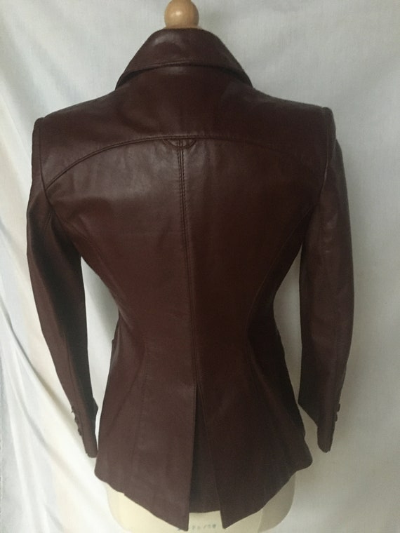 Vintage Etienne Aigner Burgundy/Oxblood Leather F… - image 7