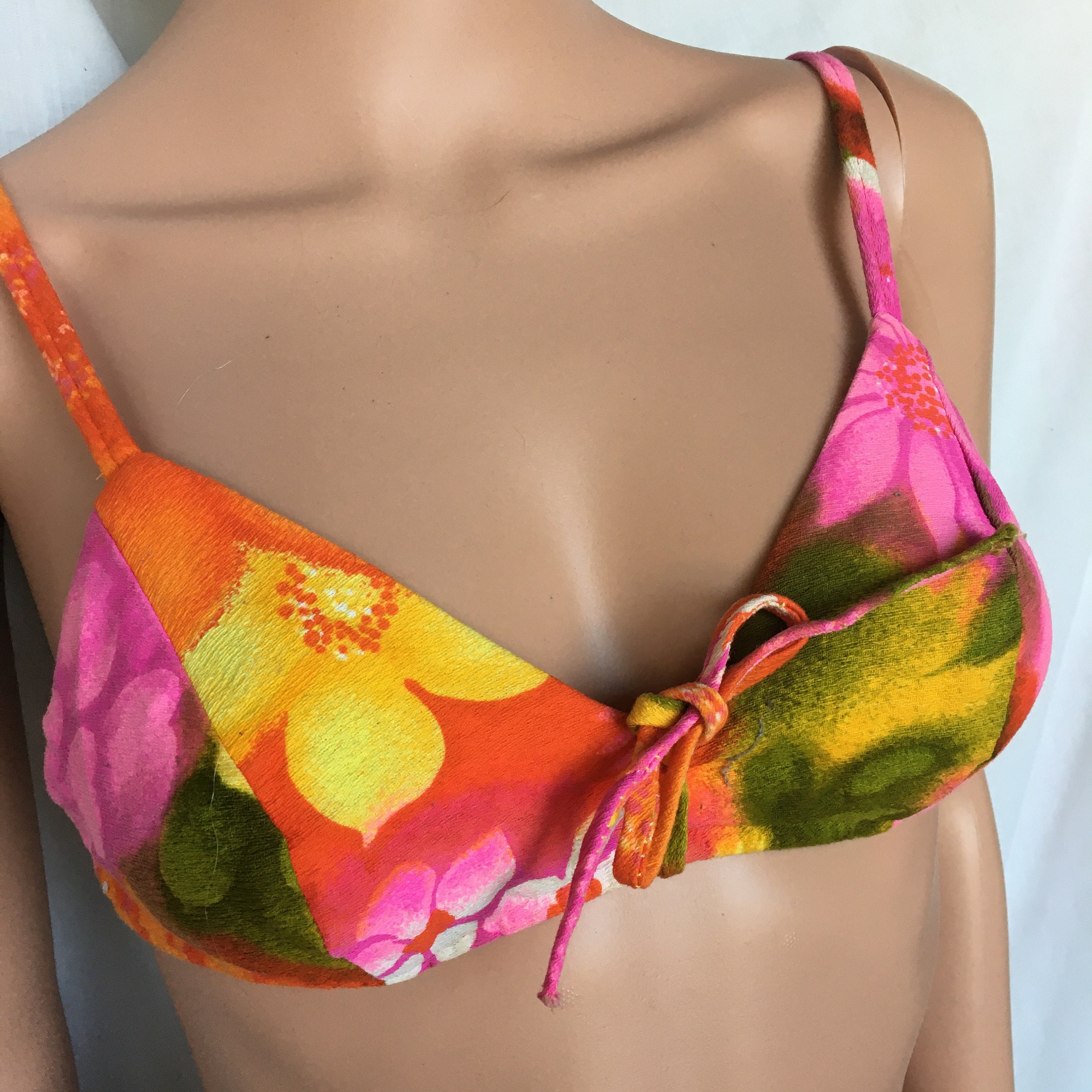 トップス 60s 70s Sears swim wear cuba shirts Sears womens top bathing suits