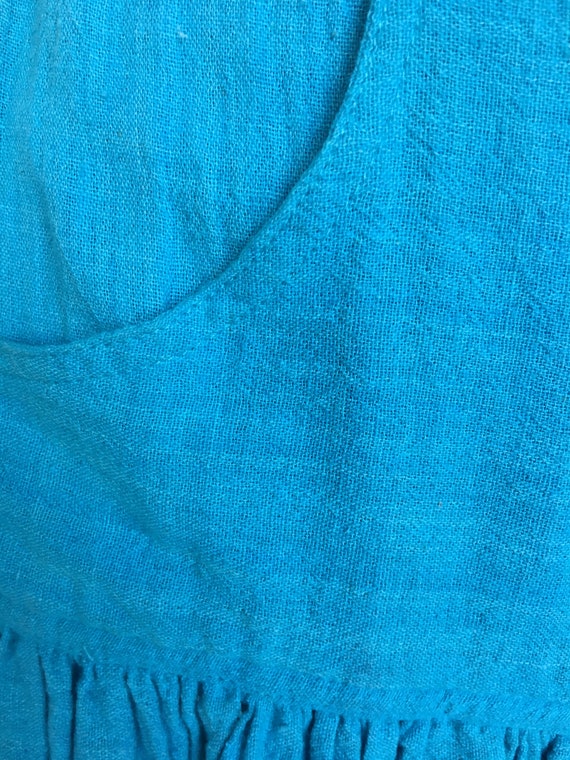 Vintage 80’s/90’s Baby Blue Gauzy Midi Skirt - image 7