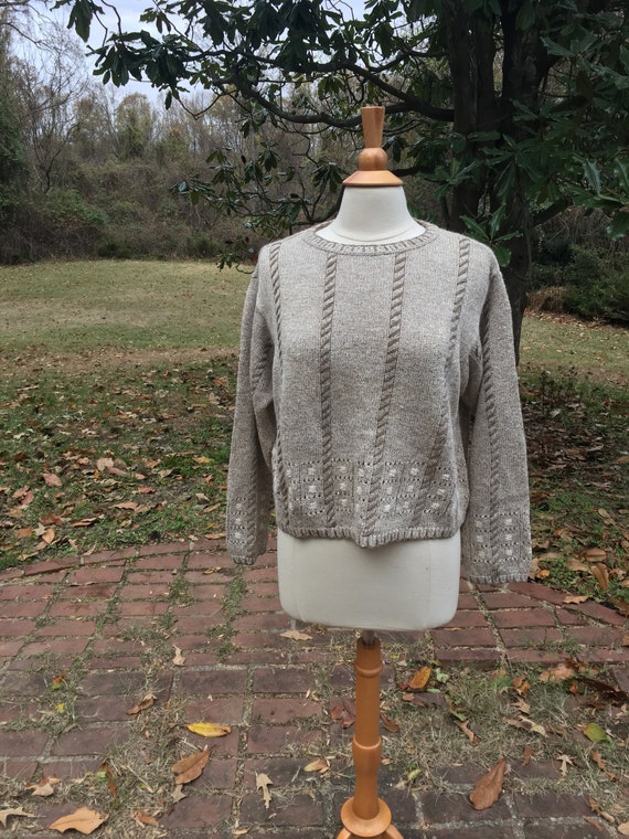 Vintage 90’s LIZ CLAIBORNE Lizsport Beige,White C… - image 2