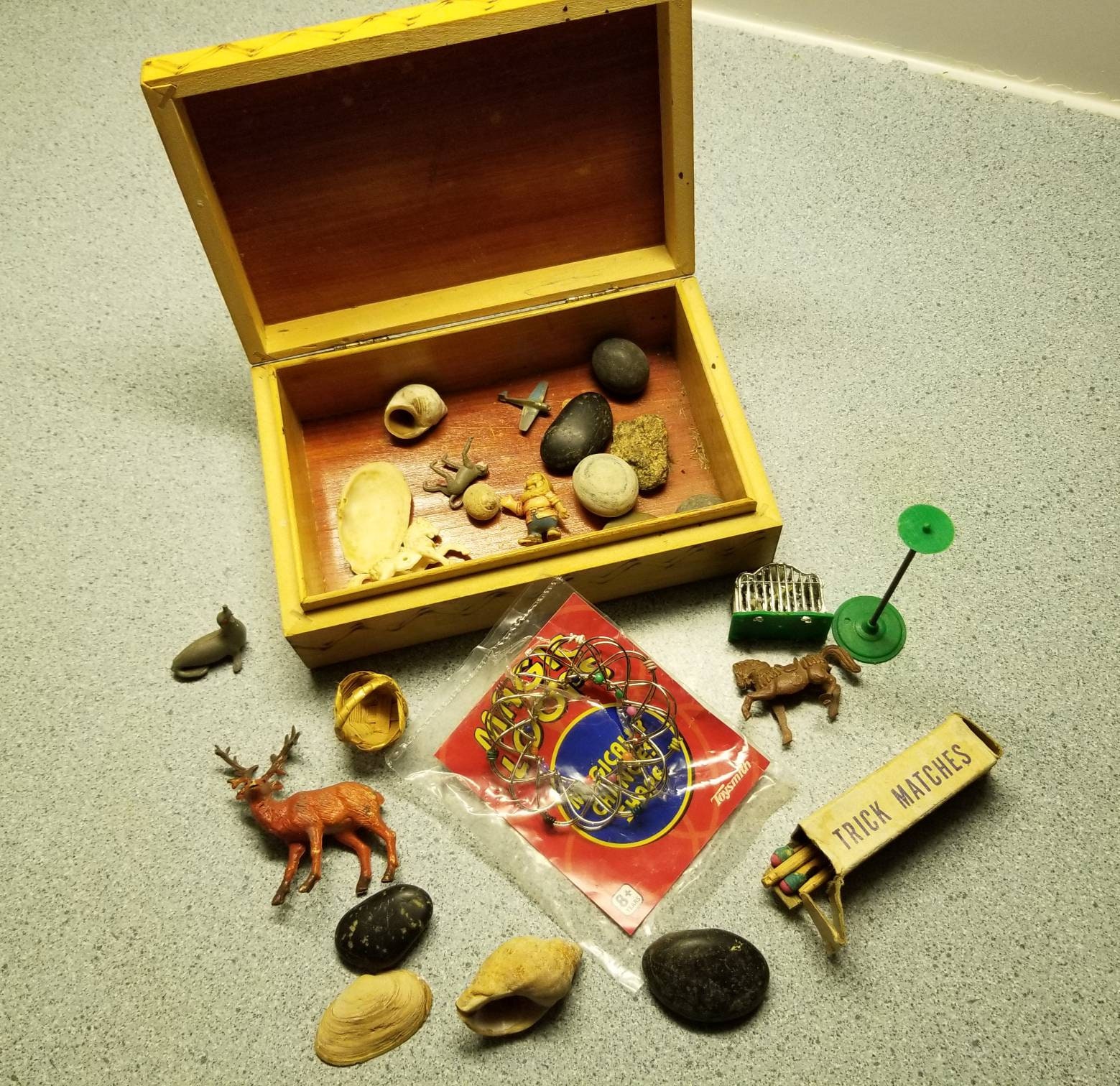 Hand Carved Kids Treasure Box Box Full of Toys and Etsy