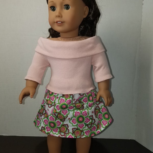 Off-the-Shoulder Sweater for 18-inch dolls