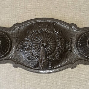 Antique Vintage 1920s 1930s Flush Mount Ceiling 2 Light Fixture Markel Cast Iron Vintage Lighting Stamped M.E.P. B807 1927 Art Deco Ornate