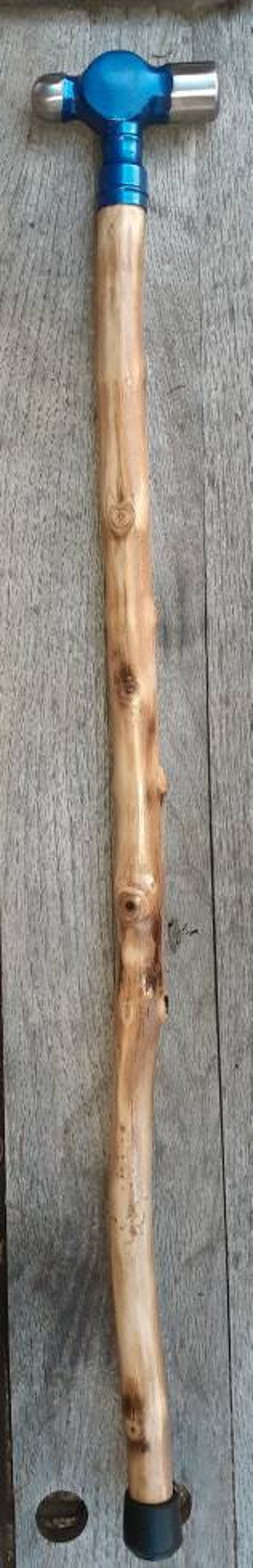 New Unique Ball Peen Hammer Cane Walking Stick Hammer Handle Solid