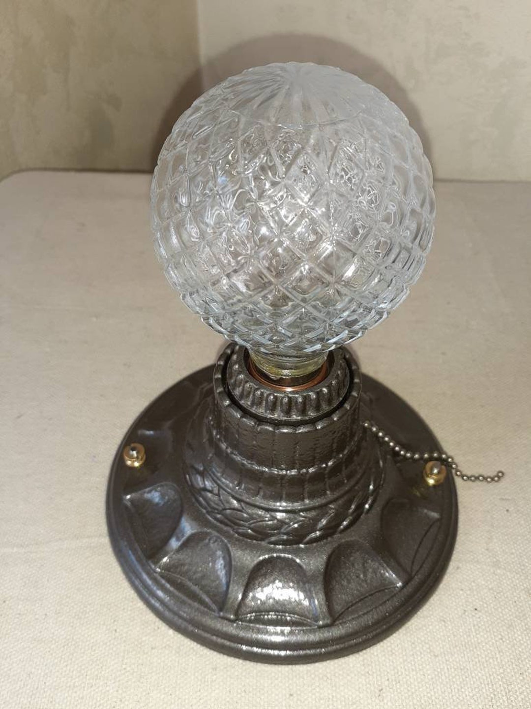 Antique Vintage 1920s 1930s Flush Mount Ceiling Single Light Fixture