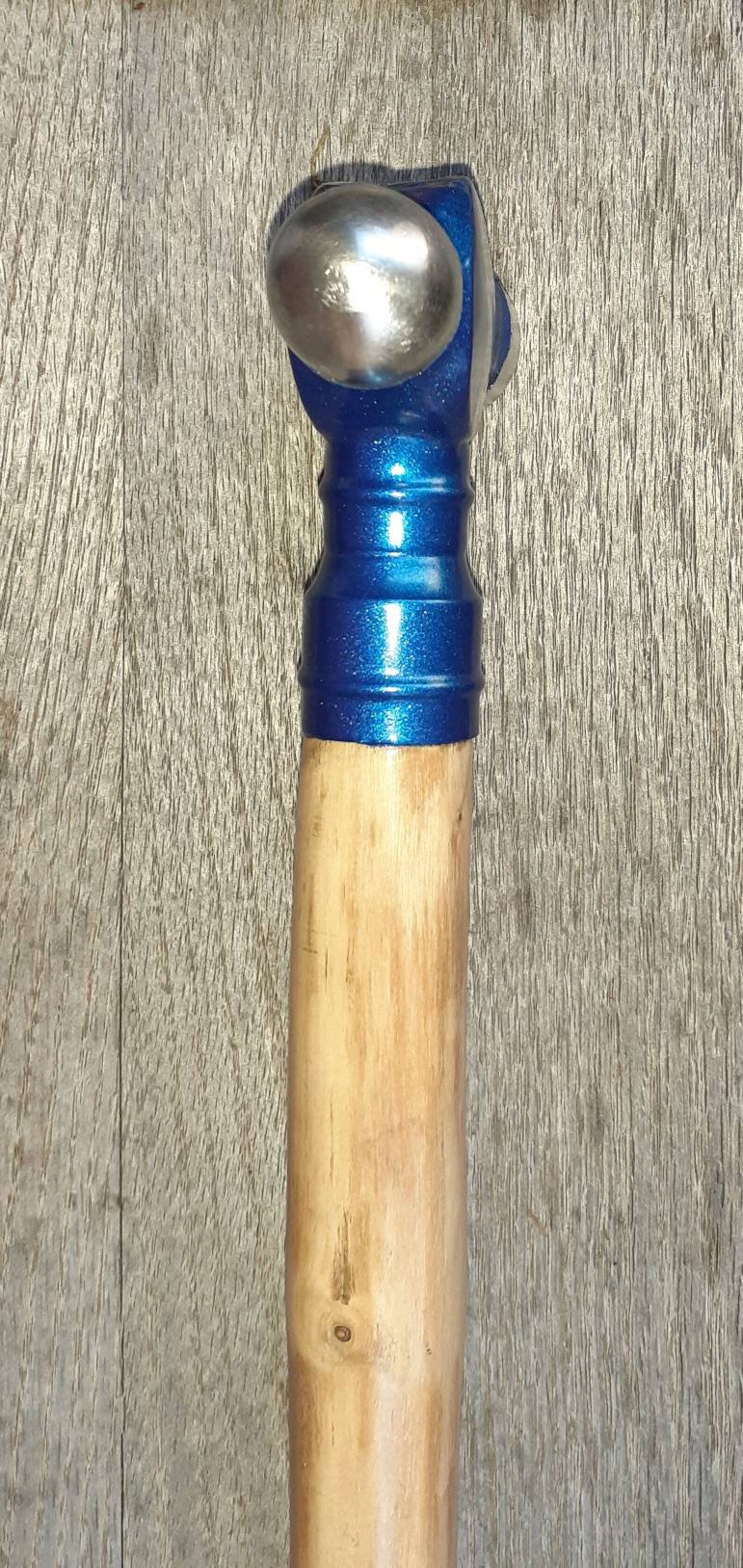 New Unique Ball Peen Hammer Cane Walking Stick Hammer Handle Solid