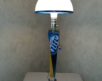 Miller Lite Vortex Beer Tap Handle Lamp. Bar Light Pub Mancave